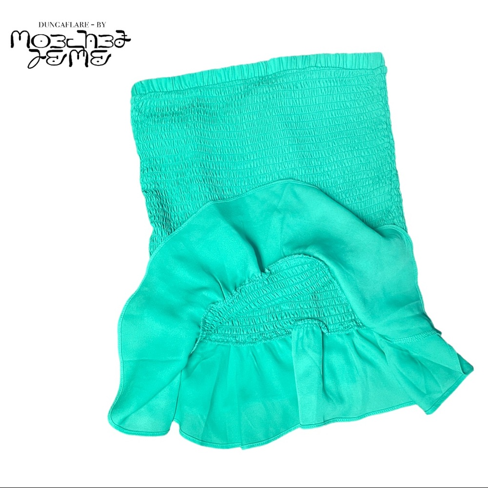 #ruched #green #miniskirt